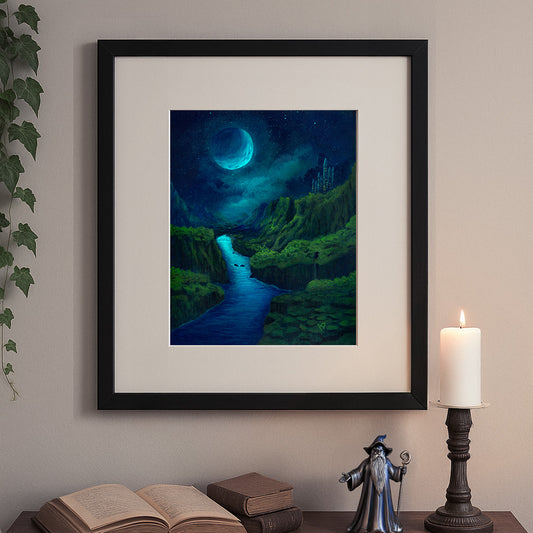 Moonlit Forest Passage - Fine Art Print