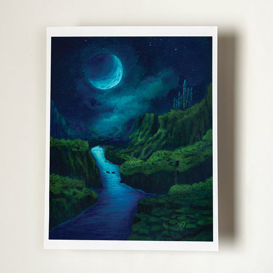 Moonlit Forest Passage - Fine Art Print