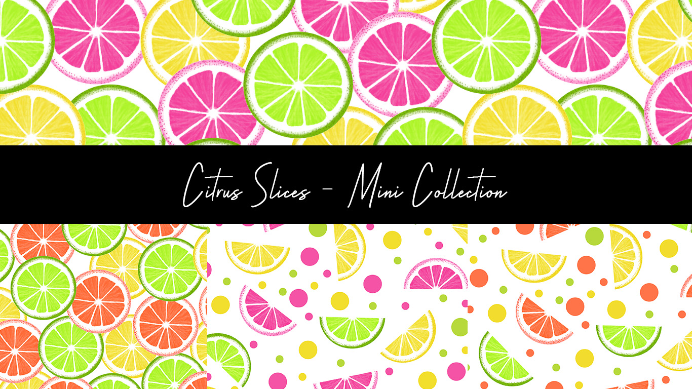 Citrus Slices - Mini Surface Pattern Collection by Amy Wade