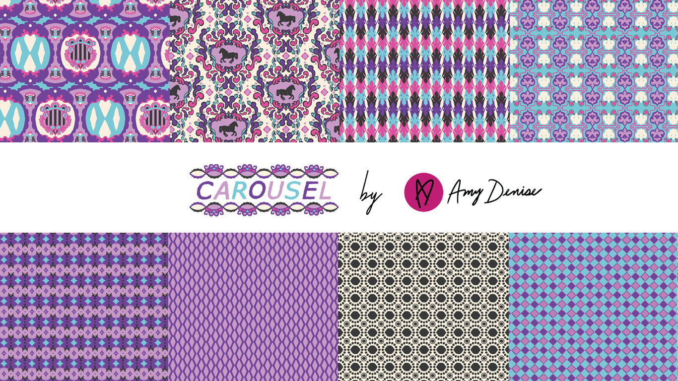 Carousel Surface Pattern Designs by Amy Denise