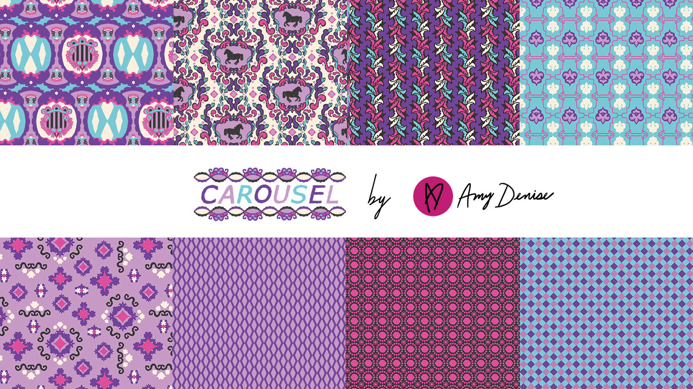 Updated Carousel Surface Pattern Collection by Amy Denise