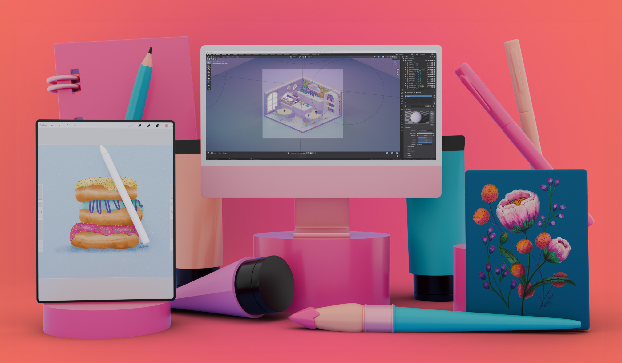 Amy Denise's Digital Art Tools 3D Illustration