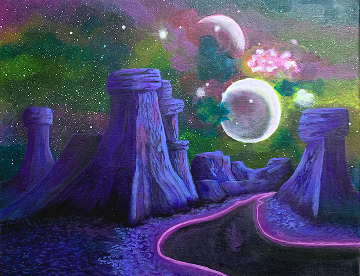 week 4 added moons and nebulas and more detail to the the rocks