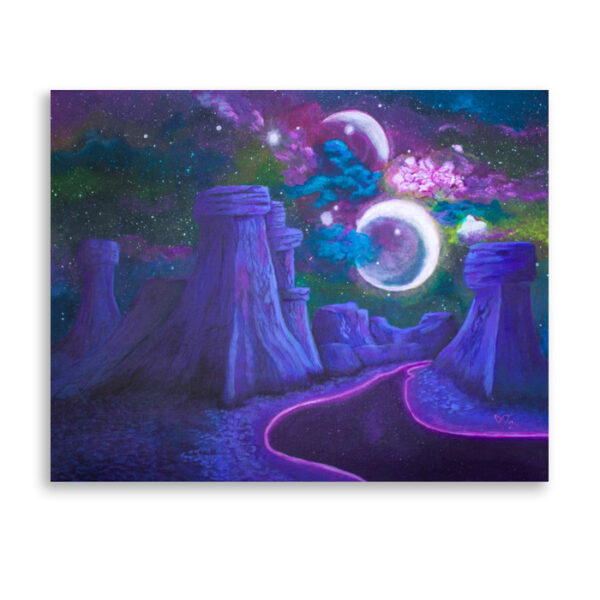 Purple Planet 11"x14" Matte Poster Print by Amy Denise